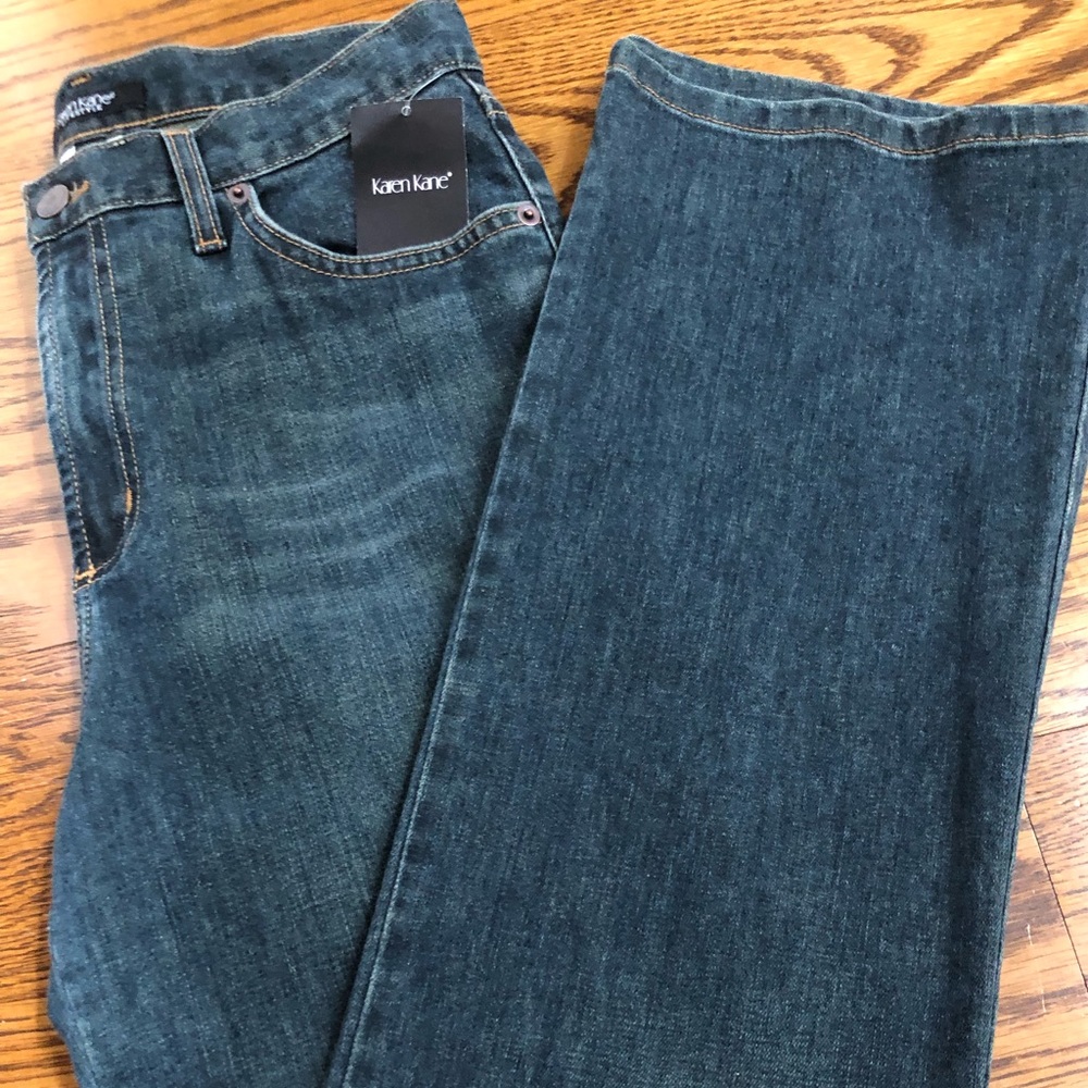 🆕Karen Kane Lifestyle Blue Lady Like Flare Leg Jean - Picture 2 of 7